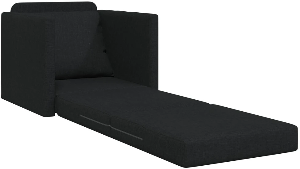 Sofa lova Juoda 74 x 77 x 81 cm audinys