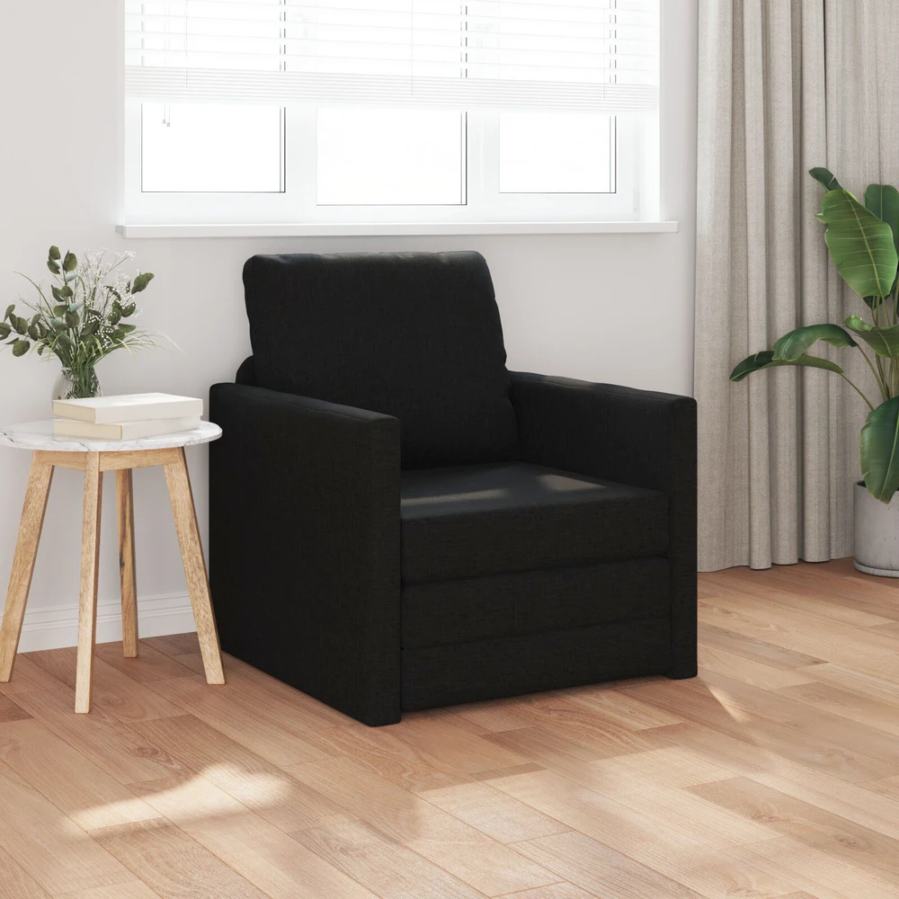 Sofa lova Juoda 74 x 77 x 81 cm audinys