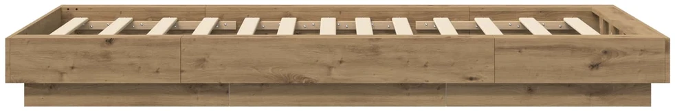 Lova Grindų lovos rėmas Artisano ąžuolo 80 x 210 cm Apdirbta mediena