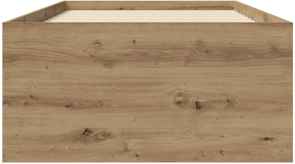 Lova Grindų lovos rėmas Artisano ąžuolo 80 x 200 cm Apdirbta mediena