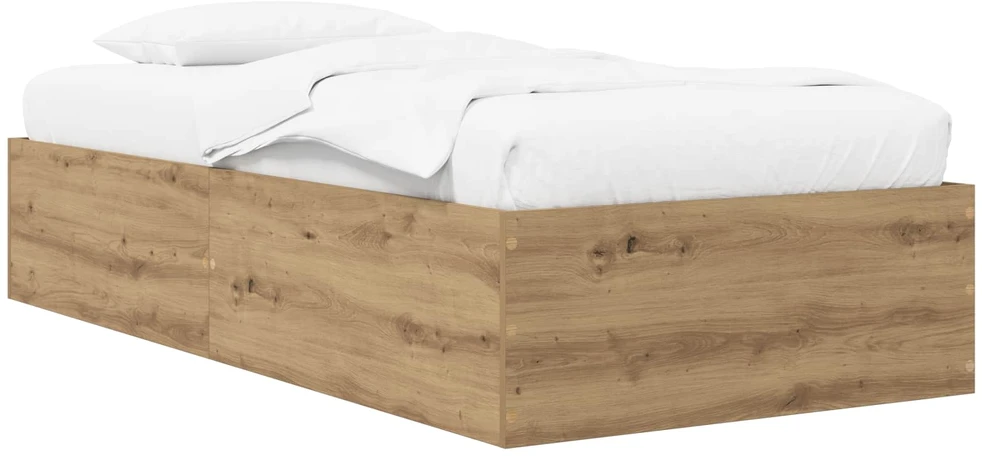 Lova Grindų lovos rėmas Artisano ąžuolo 80 x 200 cm Apdirbta mediena