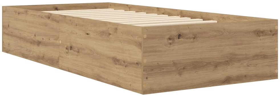 Lova Grindų lovos rėmas Artisano ąžuolo 80 x 200 cm Apdirbta mediena