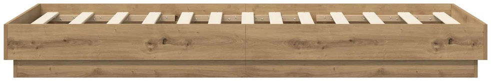 Lova Grindų lovos rėmas Artisano ąžuolo 80 x 200 cm Apdirbta mediena