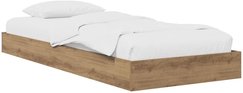 Lova Grindų lovos rėmas Artisano ąžuolo 80 x 200 cm Apdirbta mediena