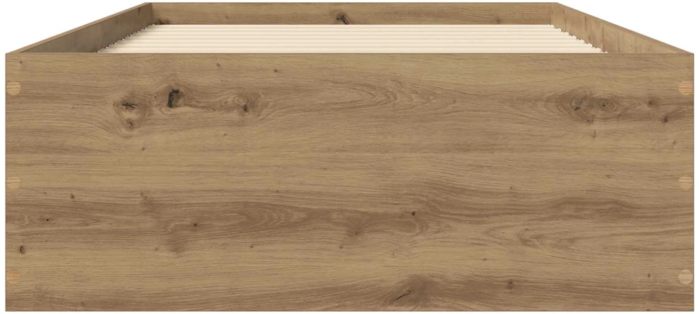 Lova Grindų lovos rėmas Artisano ąžuolo 80 x 200 cm Apdirbta mediena