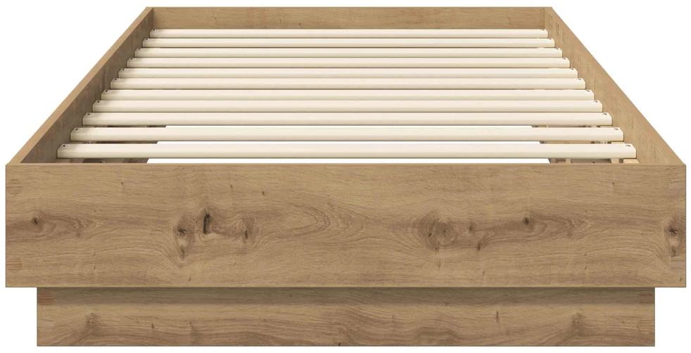 Lova Grindų lovos rėmas Artisano ąžuolo 80 x 200 cm Apdirbta mediena