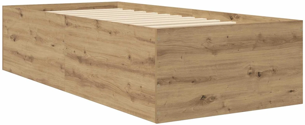 Lova Grindų lovos rėmas Artisano ąžuolo 80 x 200 cm Apdirbta mediena