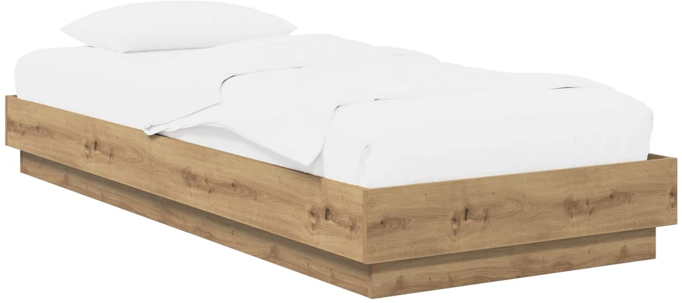 Lova Grindų lovos rėmas Artisano ąžuolo 80 x 200 cm Apdirbta mediena