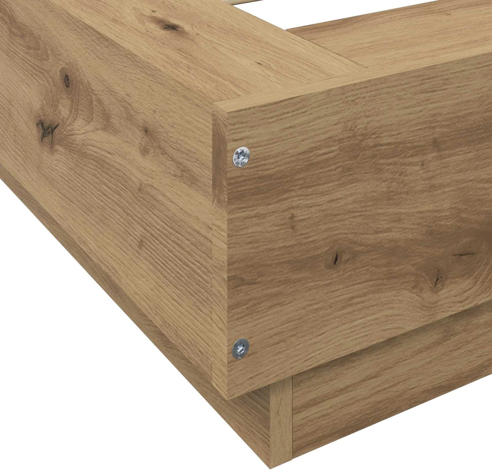 Lova Grindų lovos rėmas Artisano ąžuolo 80 x 210 cm Apdirbta mediena