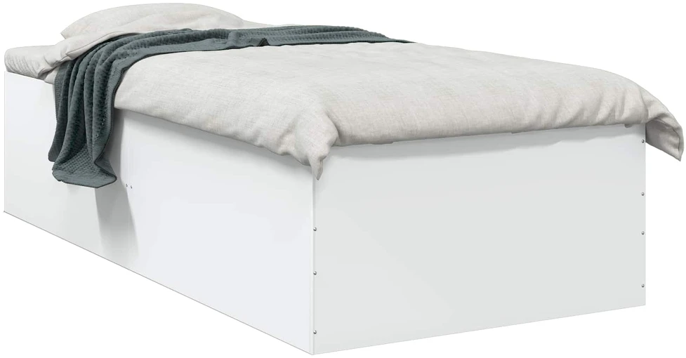 Lova Grindų lovos rėmas Balta 80 x 200 cm Apdirbta mediena
