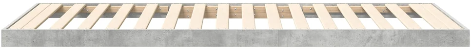 Lova Grindų lovos rėmas Betono pilka 75 x 190 cm Apdirbta mediena