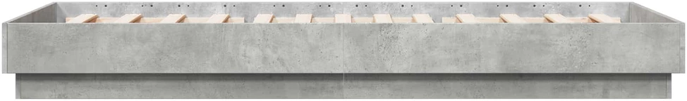 Lova Grindų lovos rėmas Betono pilka 80 x 200 cm Apdirbta mediena