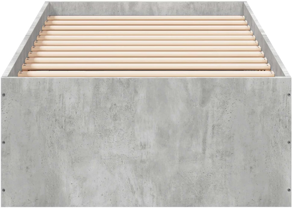 Lova Grindų lovos rėmas Betono pilka 80 x 200 cm Apdirbta mediena