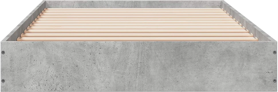 Lova Grindų lovos rėmas Betono pilka 80 x 200 cm Apdirbta mediena