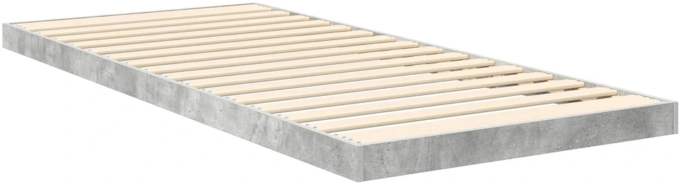 Lova Grindų lovos rėmas Betono pilka 86,5 x 200 cm Apdirbta mediena