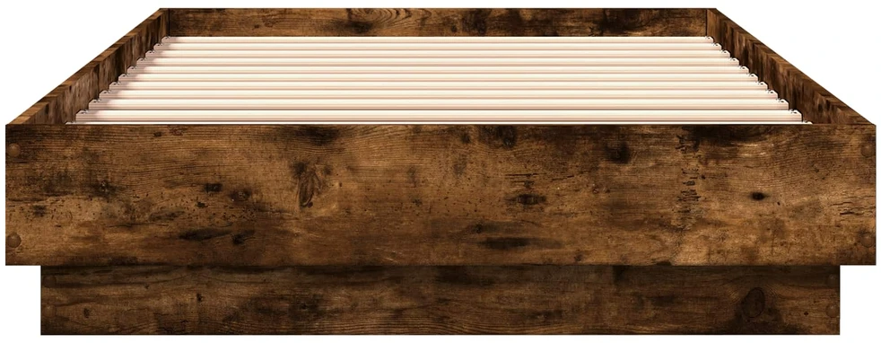Lova Grindų lovos rėmas Dūminio ąžuolo 80 x 200 cm Apdirbta mediena