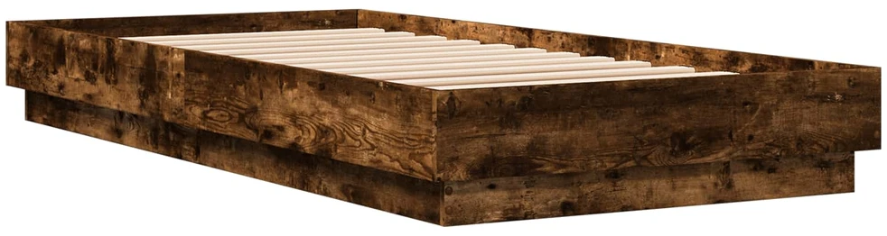 Lova Grindų lovos rėmas Dūminio ąžuolo 80 x 200 cm Apdirbta mediena