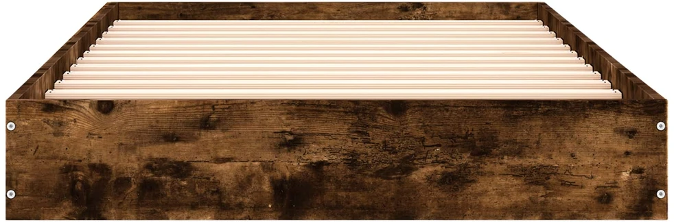 Lova Grindų lovos rėmas Dūminio ąžuolo 80 x 200 cm Apdirbta mediena