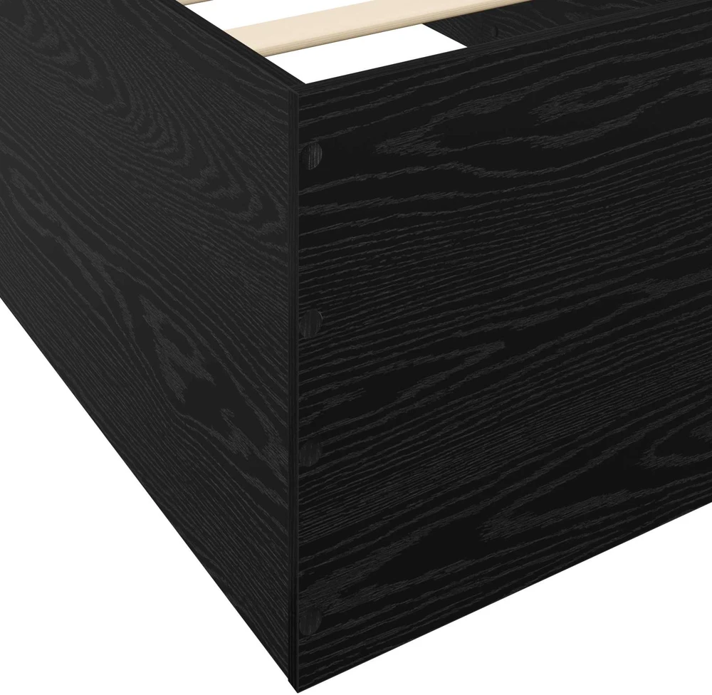 Lova Grindų lovos rėmas Juodojo ąžuolo 80 x 200 cm Apdirbta mediena