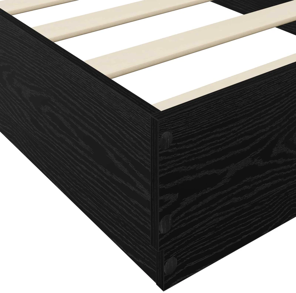 Lova Grindų lovos rėmas Juodojo ąžuolo 80 x 200 cm Apdirbta mediena