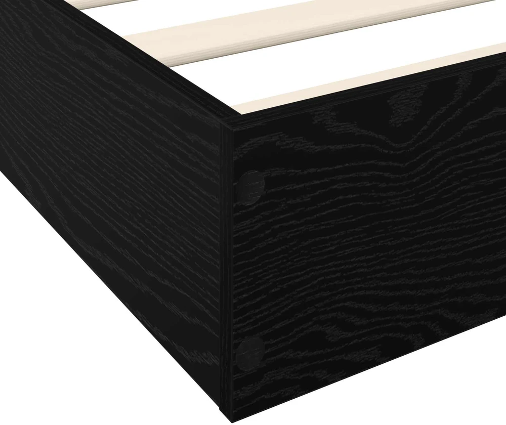 Lova Grindų lovos rėmas Juodojo ąžuolo 80 x 200 cm Apdirbta mediena