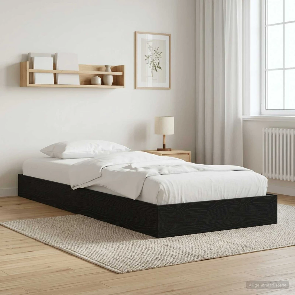 Lova Grindų lovos rėmas Juodojo ąžuolo 80 x 200 cm Apdirbta mediena