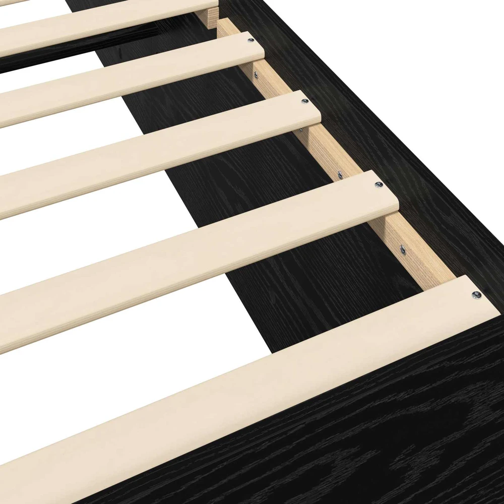 Lova Grindų lovos rėmas Juodojo ąžuolo 80 x 200 cm Apdirbta mediena