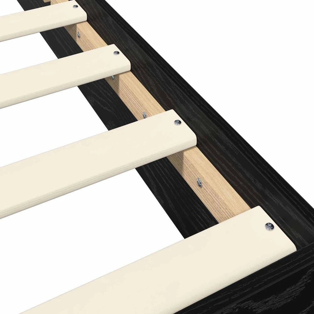 Lova Grindų lovos rėmas Juodojo ąžuolo 80 x 200 cm Apdirbta mediena