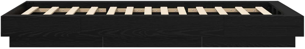 Lova Grindų lovos rėmas Juodojo ąžuolo 80 x 210 cm Apdirbta mediena