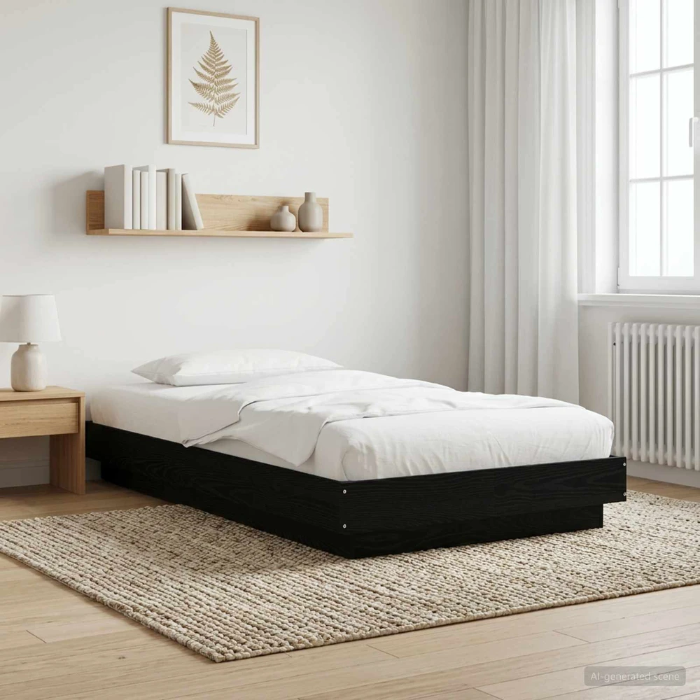 Lova Grindų lovos rėmas Juodojo ąžuolo 80 x 210 cm Apdirbta mediena