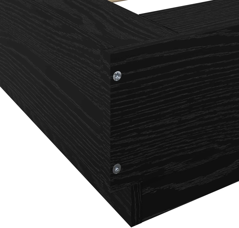Lova Grindų lovos rėmas Juodojo ąžuolo 80 x 210 cm Apdirbta mediena