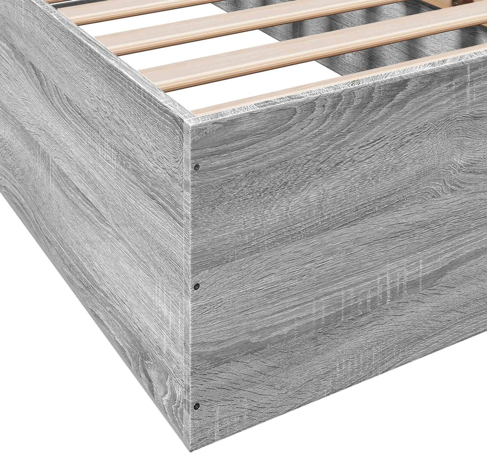 Lova Grindų lovos rėmas Pilka Sonoma 80 x 200 cm Apdirbta mediena