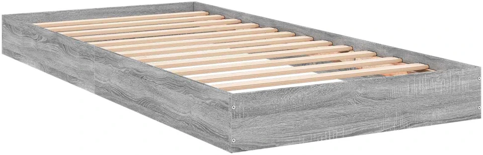 Lova Grindų lovos rėmas Pilka Sonoma 80 x 200 cm Apdirbta mediena