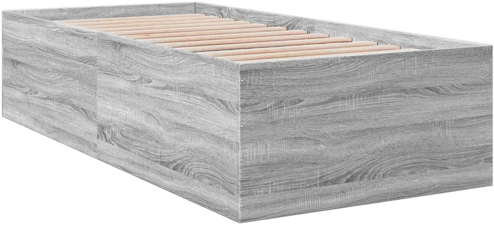 Lova Grindų lovos rėmas Pilka Sonoma 80 x 200 cm Apdirbta mediena