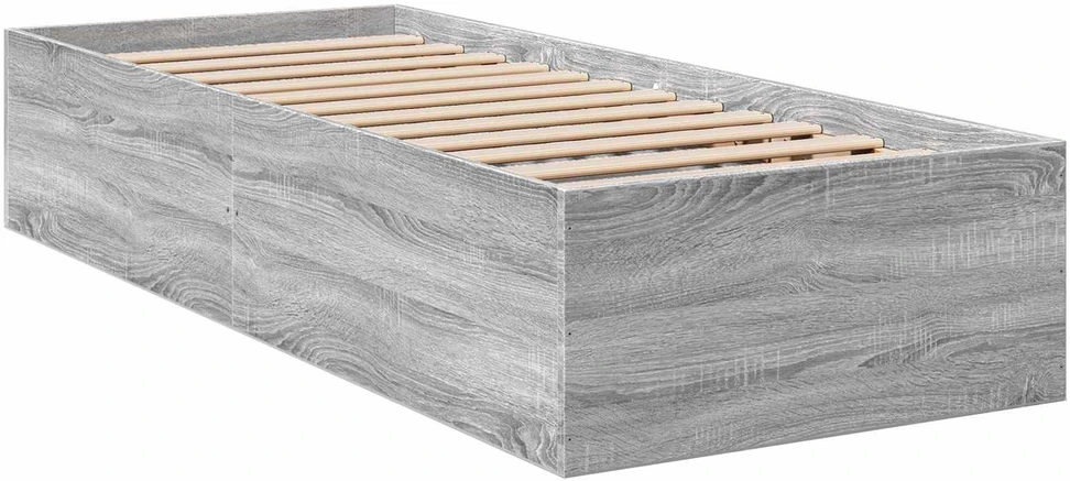 Lova Grindų lovos rėmas Pilka Sonoma 80 x 200 cm Apdirbta mediena