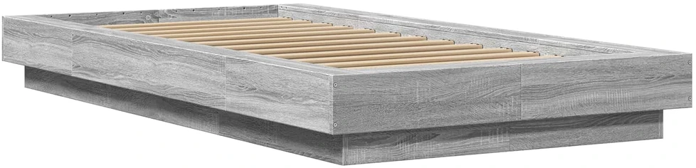 Lova Grindų lovos rėmas Pilka Sonoma 80 x 210 cm Apdirbta mediena