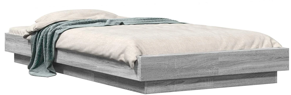 Lova Grindų lovos rėmas Pilka Sonoma 80 x 210 cm Apdirbta mediena
