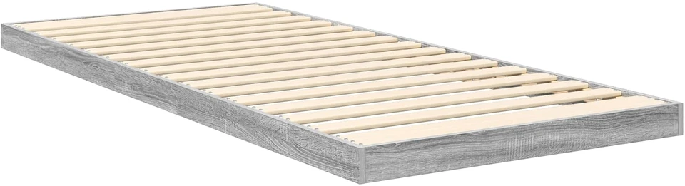 Lova Grindų lovos rėmas Pilkas Sonoma 76,5 x 200 cm Apdirbta mediena