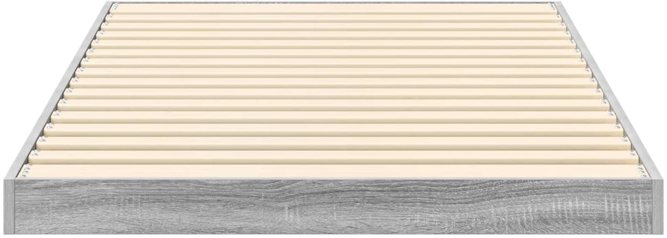 Lova Grindų lovos rėmas Pilkas Sonoma 76,5 x 200 cm Apdirbta mediena