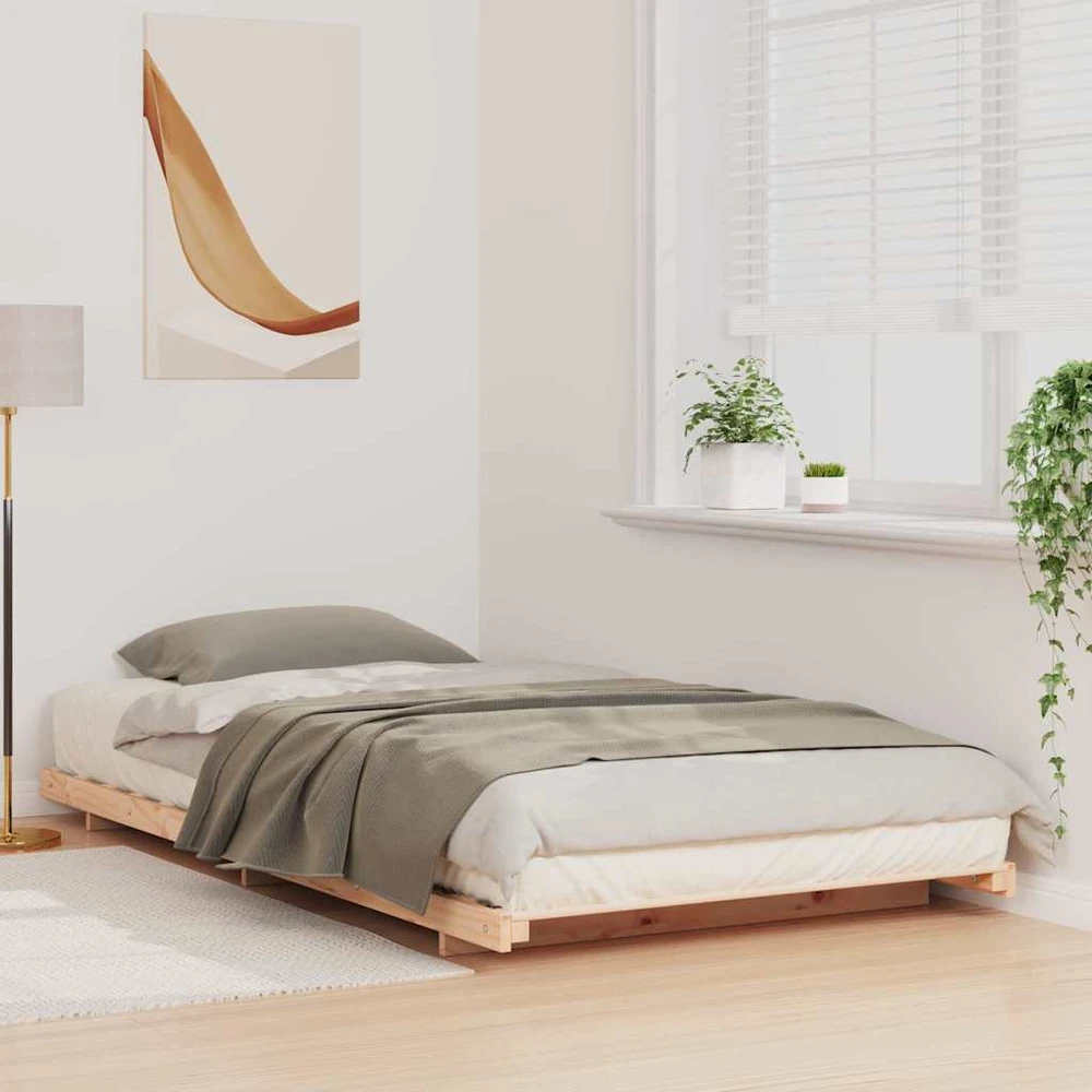 Lova Lovos rėmas Ruda 90 x 210 cm Kietos pušies mediena