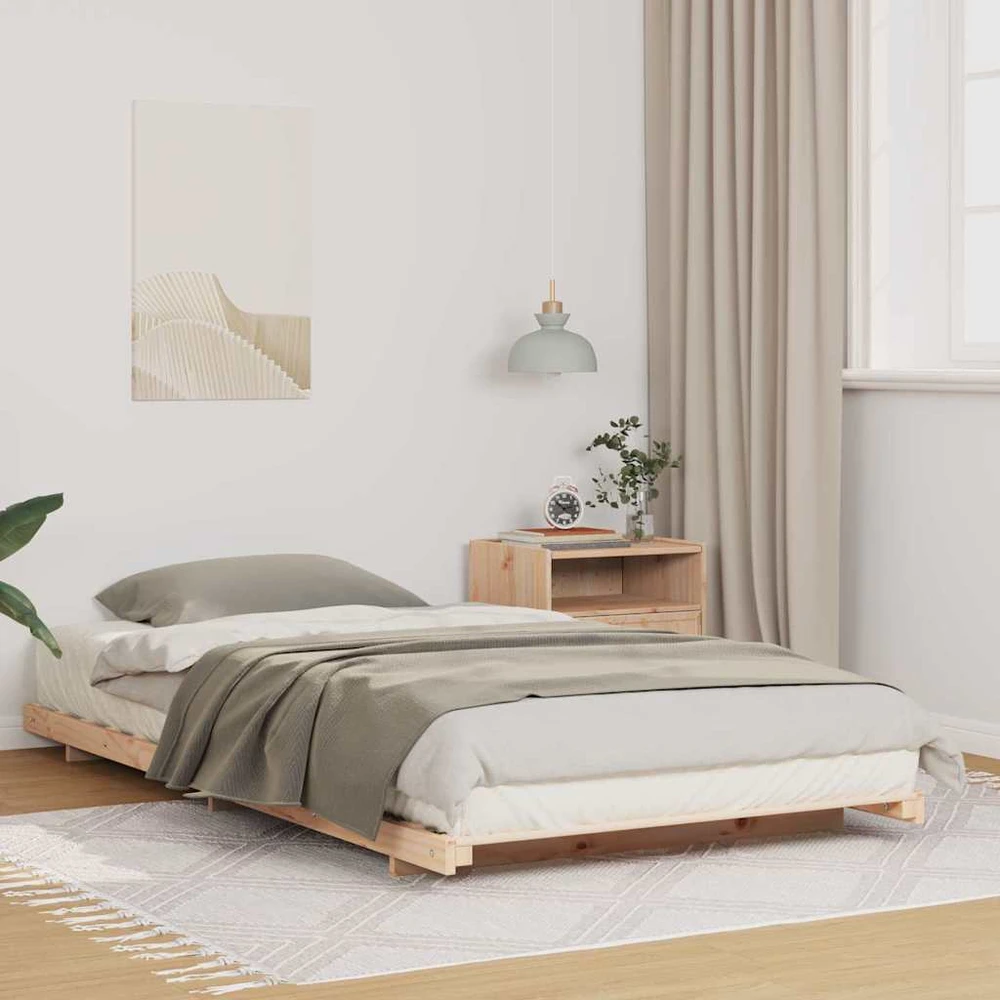 Lova Lovos rėmas Ruda 90 x 220 cm Kietos pušies mediena