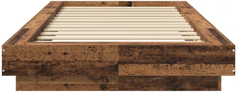 Lova Grindų lovos rėmas Sendintos medienos 80 x 210 cm