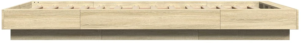 Lova Grindų lovos rėmas Sonoma ąžuolas 80 x 210 cm Apdirbta mediena