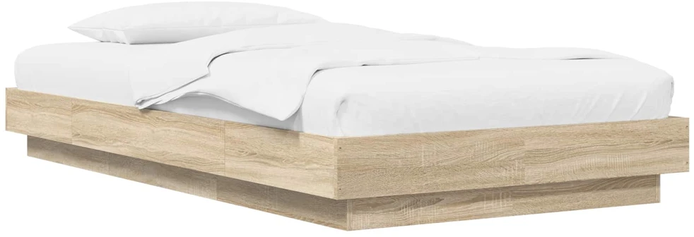 Lova Grindų lovos rėmas Sonoma ąžuolas 80 x 210 cm Apdirbta mediena