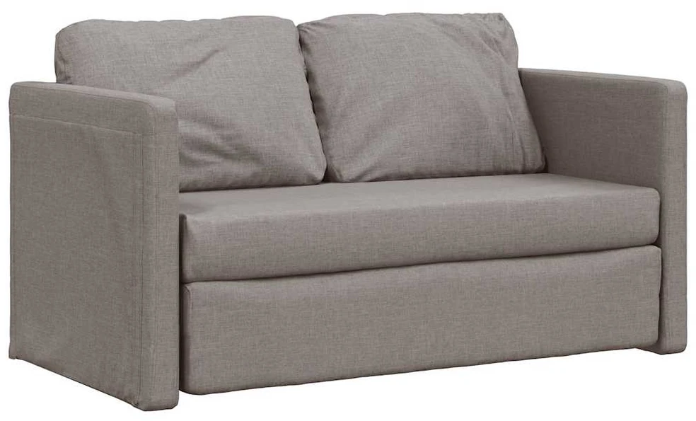 Grindų sofa-lova, 2-1, taupe spalvos, 112x174x55cm, audinys