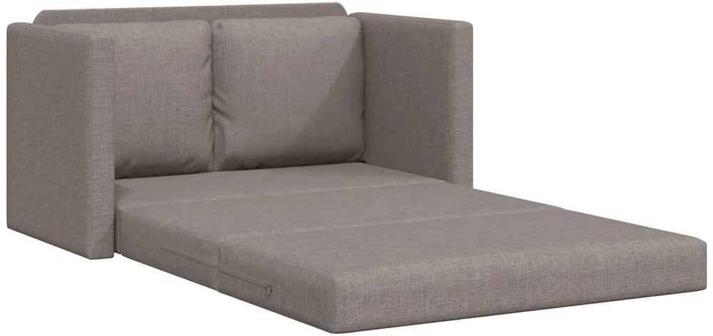 Grindų sofa-lova, 2-1, taupe spalvos, 112x174x55cm, audinys