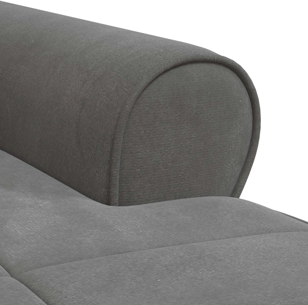 Gultas su pagalve Tamsiai pilka 91 x 157 x 91 cm Aksomas