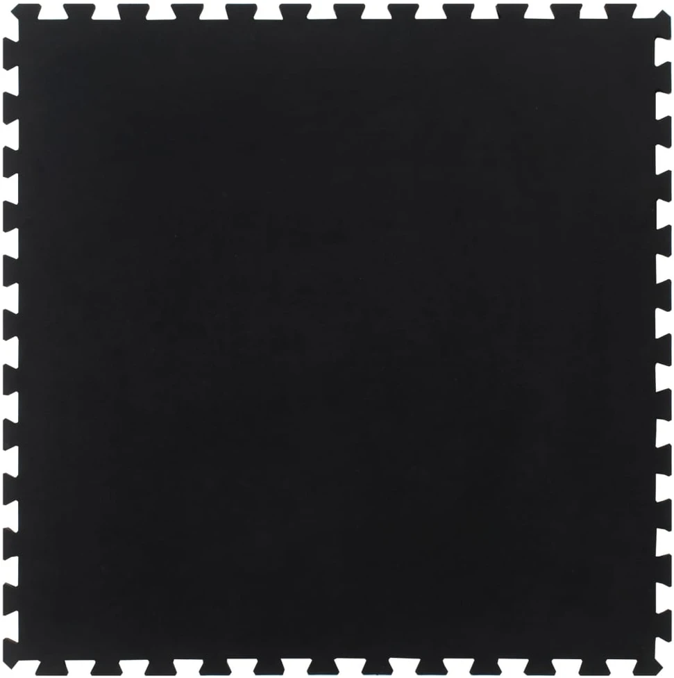 Guminė grindų plytelė, juodos spalvos, 100x100cm, 12mm