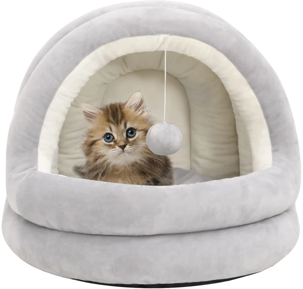 Guolis katėms, pilkos ir kreminės spalvos, 50x50x45cm
