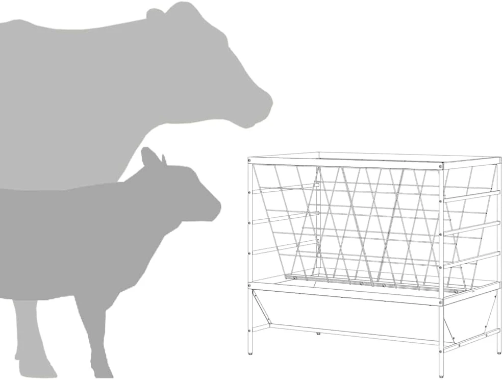 Gyvulių šėriklas Sidabrinė 100 x 60 x 90 cm 15 kg